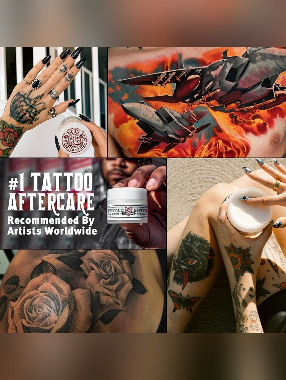 5/$25 or Free Gift: Hustle Butter Deluxe Tattoo Aftercare Butter Balm - Picture 6 of 9